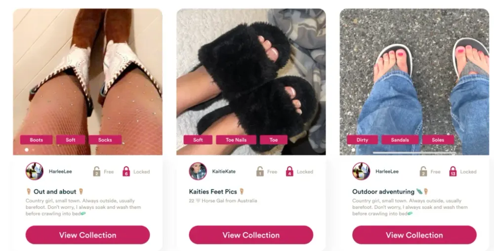 FunWithFeet abonnement et paiement en dollars pour vendre ses pieds